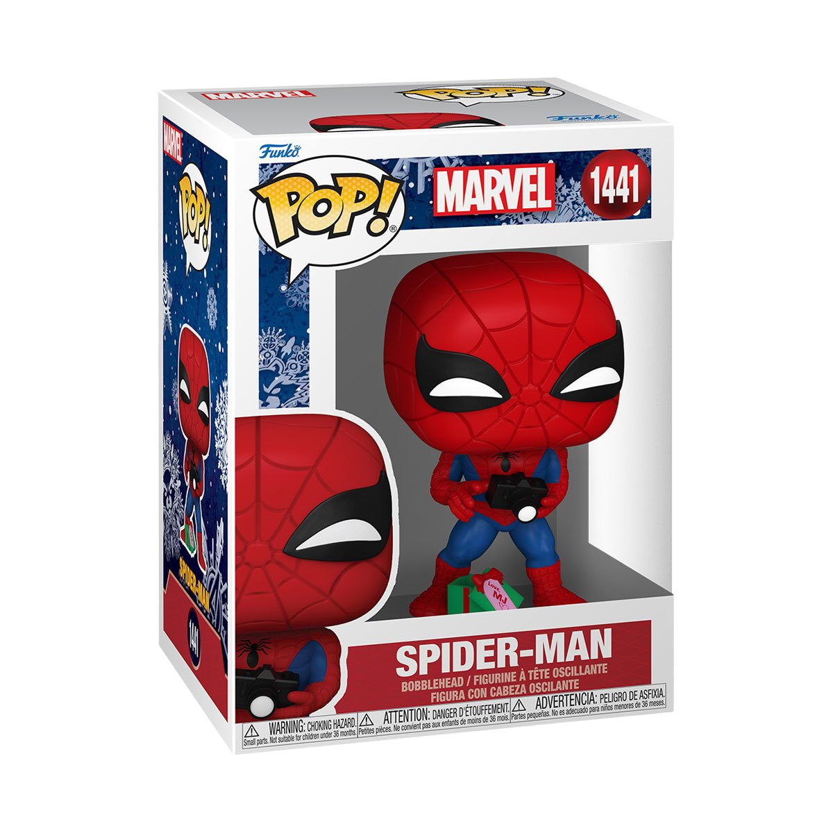 Marvel Holiday Spiderman with Open Gift Funko Pop! Vinyl Figure #1441
