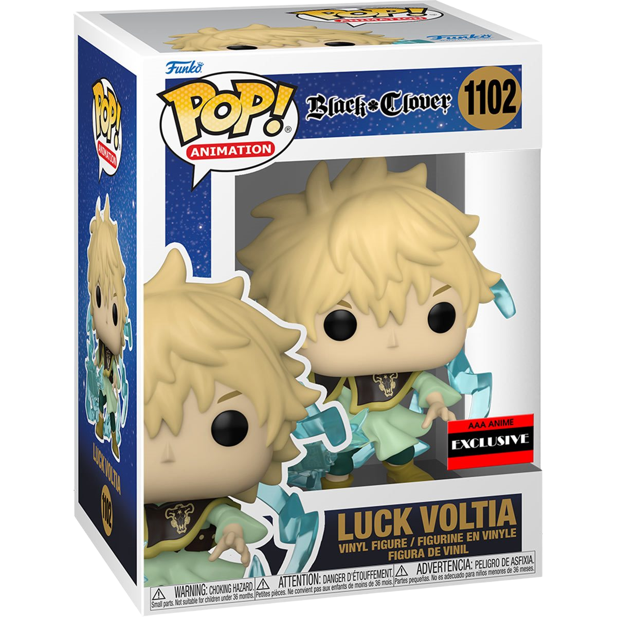 Black Clover Luck Voltia Funko Pop! Vinyl Figure #1102 - AAA Anime Exclusive