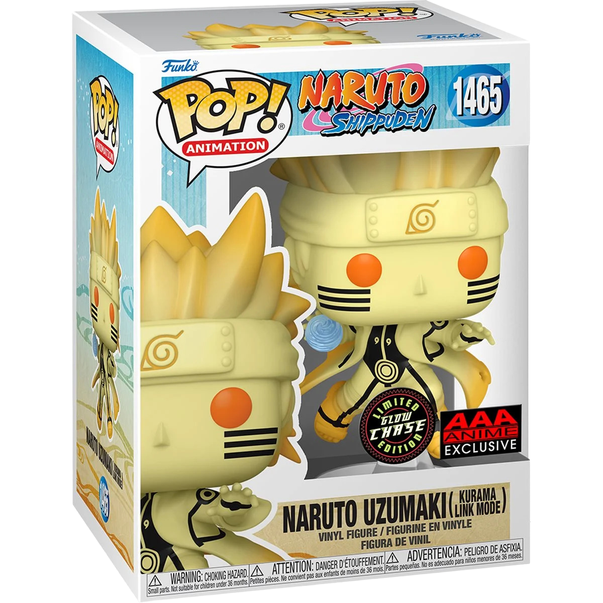 Chase - Naruto: Shippuden Naruto Uzumaki Kurama Link Mode Funko Pop! Vinyl Figure #1465 - AAA Anime Exclusive