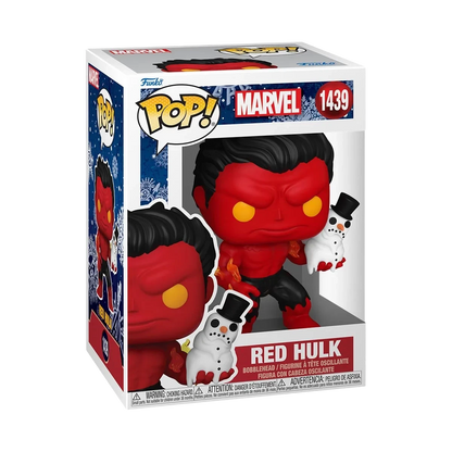 Marvel Holiday Red Hulk with Snowman Funko Pop! Vinyl Figure #1439