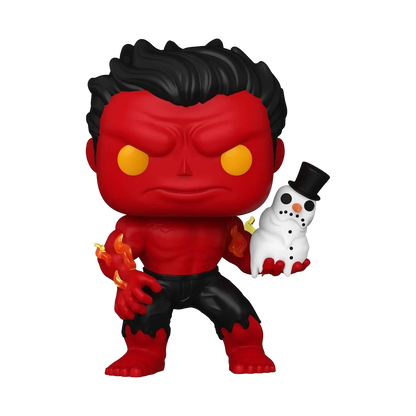 Marvel Holiday Red Hulk with Snowman Funko Pop! Vinyl Figure #1439