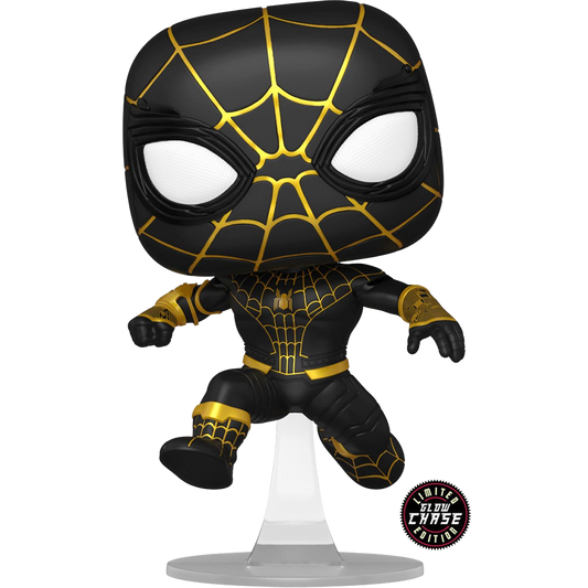 Chase - Spider-Man: No Way Home Unmasked Spider-Man Black Suit Funko Pop! Vinyl Figure #1073 - AAA Anime Exclusive