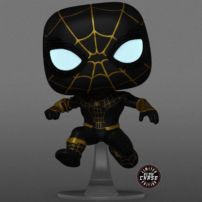 Chase - Spider-Man: No Way Home Unmasked Spider-Man Black Suit Funko Pop! Vinyl Figure #1073 - AAA Anime Exclusive - Uncle Zac's