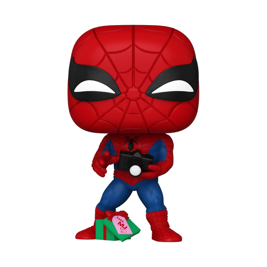 Marvel Holiday Spiderman with Open Gift Funko Pop! Vinyl Figure #1441