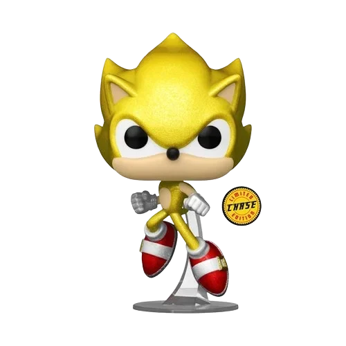 Chase - Sonic the Hedgehog Super Sonic Golden Glitter Chase Funko Pop! Vinyl Figure #923 - AAA Anime Exclusive