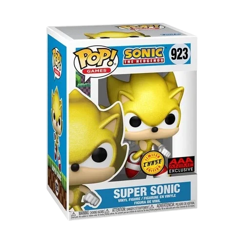 Chase - Sonic the Hedgehog Super Sonic Golden Glitter Chase Funko Pop! Vinyl Figure #923 - AAA Anime Exclusive