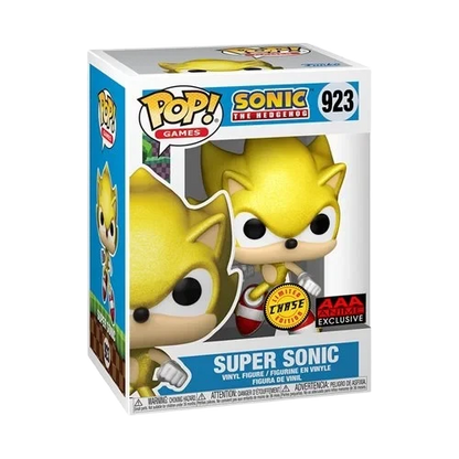 Chase - Sonic the Hedgehog Super Sonic Golden Glitter Chase Funko Pop! Vinyl Figure #923 - AAA Anime Exclusive